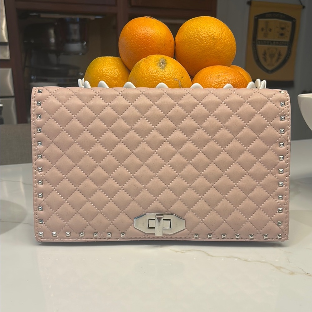 Aldo Pink Quilted Wristlet Clutch